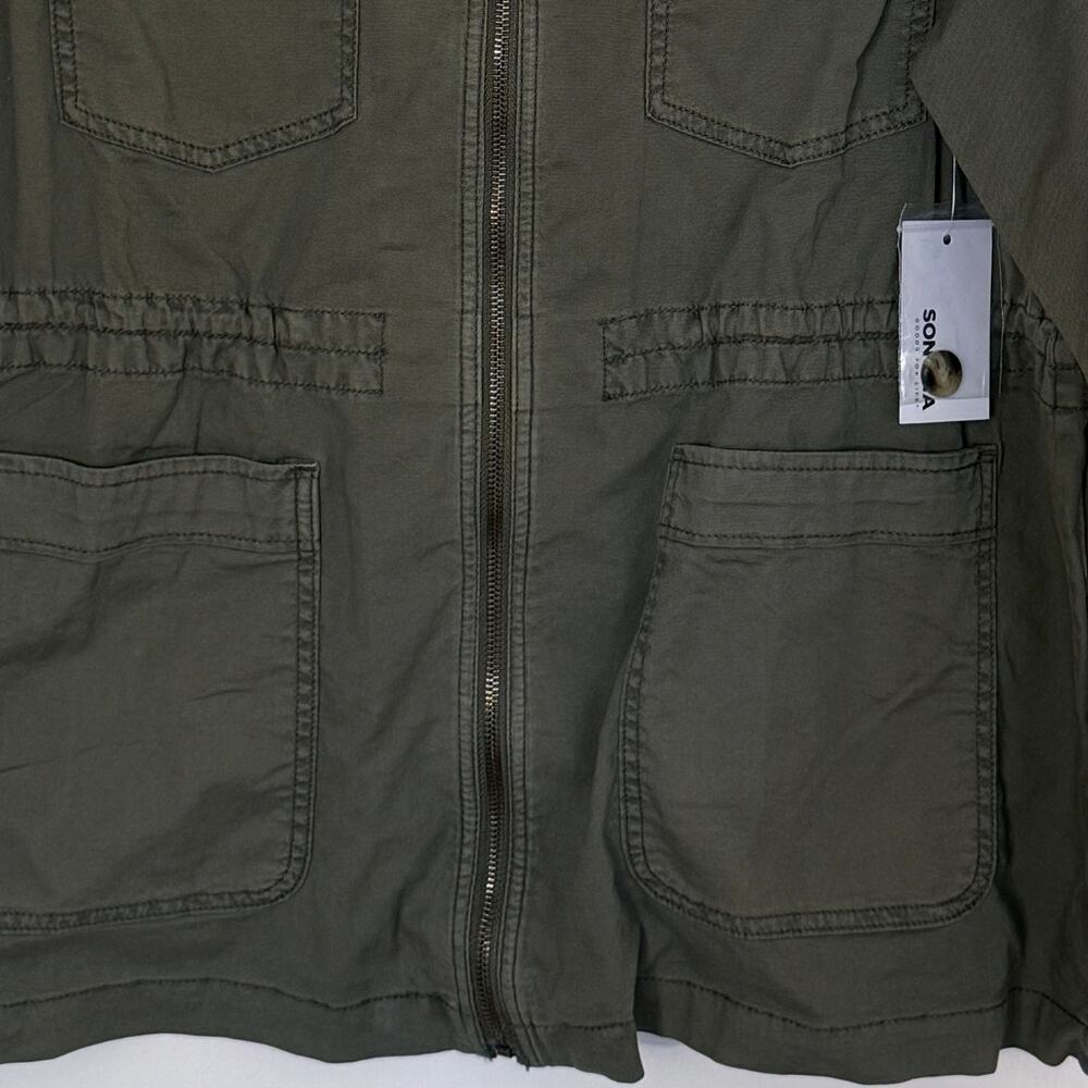 NWT Sonoma, Utility Jacket Olive Green Drawstring/Zip Size XL/18-20 - Picture 3 of 8